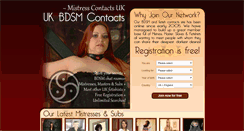 Desktop Screenshot of mistress-contacts-uk.co.uk